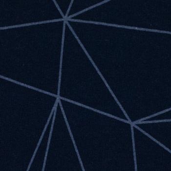 Preview: Sweat angeraut mit geometrischem Liniennetz in Dunkelblau